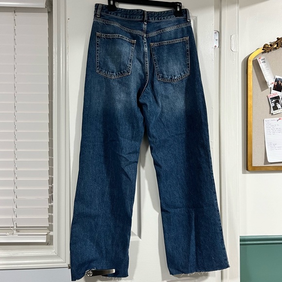 Zara Wide Leg Jeans Sz 10 fits Sz 8 - Picture 3 of 4